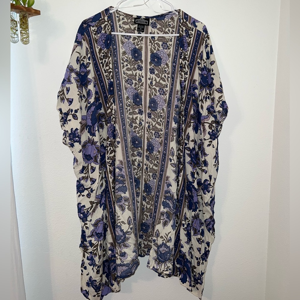 Blue Floral Kimono